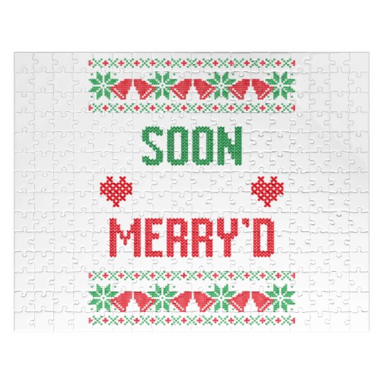 Soon to be Married Merry'd Xmas Bride and Groom Jigsaw Puzzles