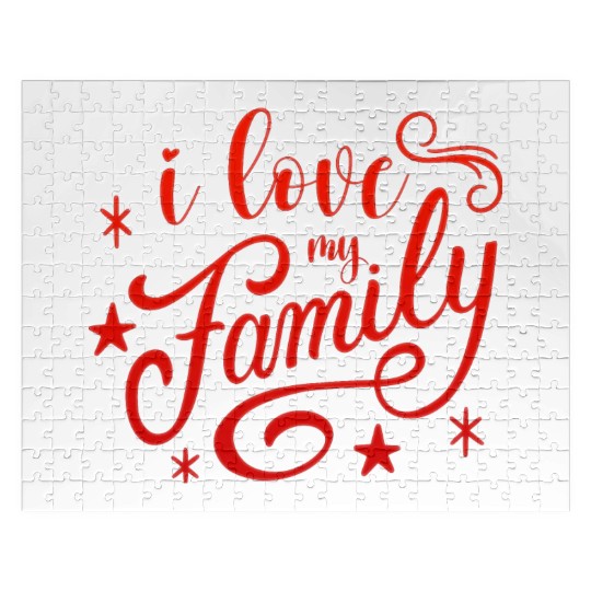 i love my family Jigsaw Puzzles