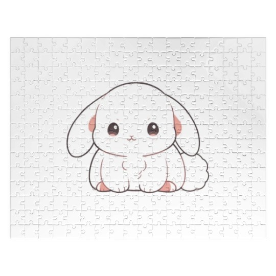 Yume Cute Bunny Chibi Pet Japanese Kanji Kawaii Ae Jigsaw Puzzles