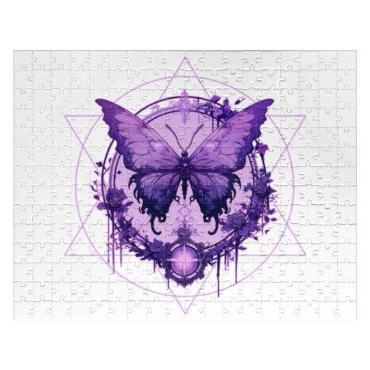 Enchanted Butterfly Witchcraft Fairycore Ethereal Jigsaw Puzzles