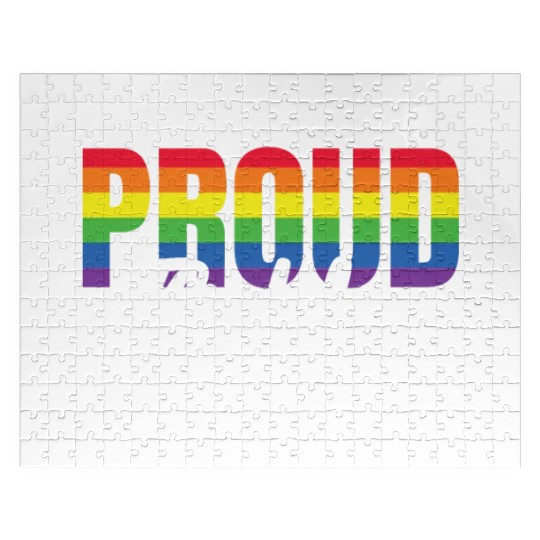 Proud This Way Rainbow LGBT Gay Pride Jigsaw Puzzles