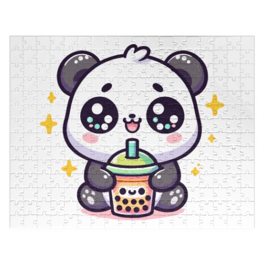 Panda Bubble Tea Boba Kawaii Jigsaw Puzzles