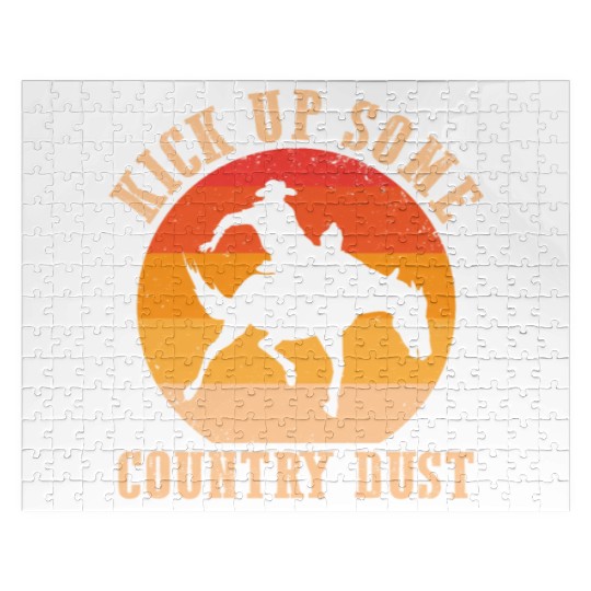 Kick Up Some Country Dust Funny Country Western C Jigsaw Puzzles