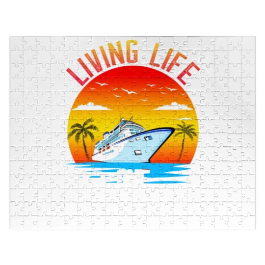 Living Life One Cruise At A Time Funny Cruise Jigsaw Puzzles