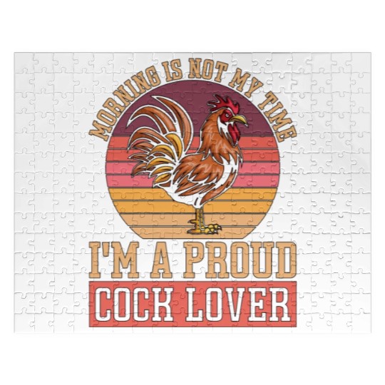 Cock Lover Morning Is Not My Time Chicken Farming Jigsaw Puzzles