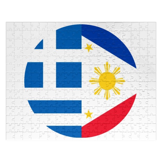 Greek Filipino flags Jigsaw Puzzles