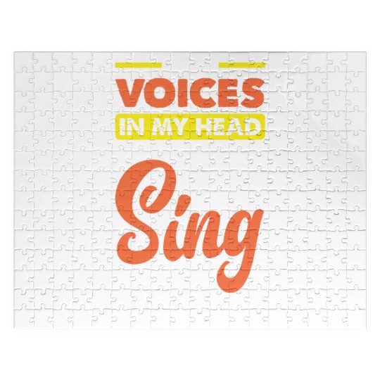 Funny Karaoke Singer Singing Musician Karaoke Gift Jigsaw Puzzles