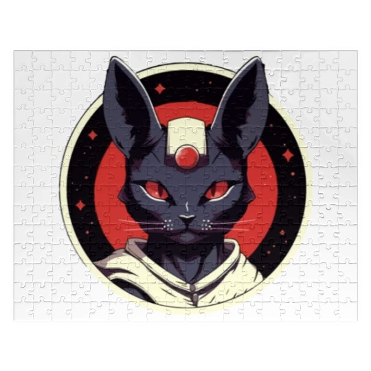 kawaii cat anime japanese retro men women Jigsaw Puzzles