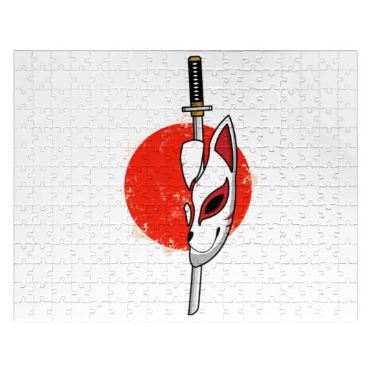 kawaii cat anime japanese retro men women kids Jigsaw Puzzles