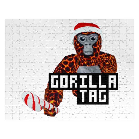 Gorilla Tag Santa Monkey Candy Cane Gorilla Jigsaw Puzzles