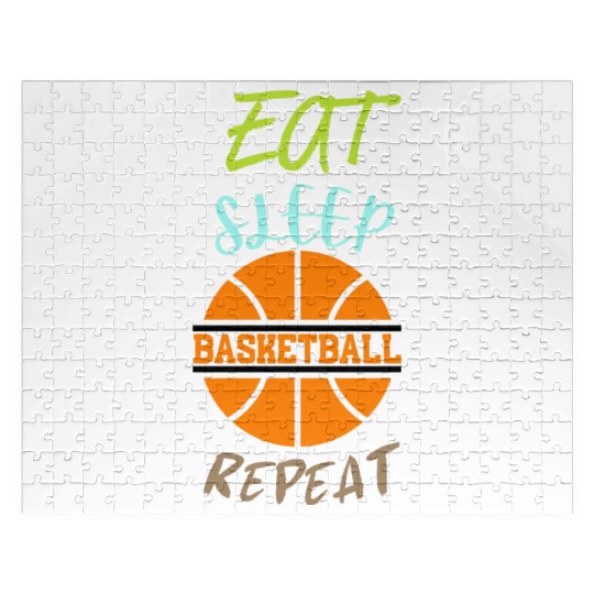 Eat Sleep Repeat Basketball Coach Player Jigsaw Puzzles