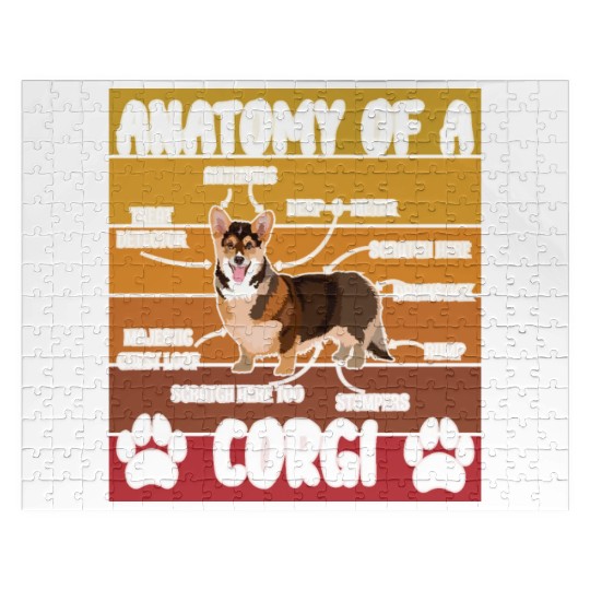 Anatomy of a Welsh Corgi Dog Pet Lover Jigsaw Puzzles