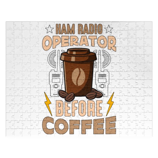 Ham Radio Operator Before Ham Radio Coffee Lover Jigsaw Puzzles