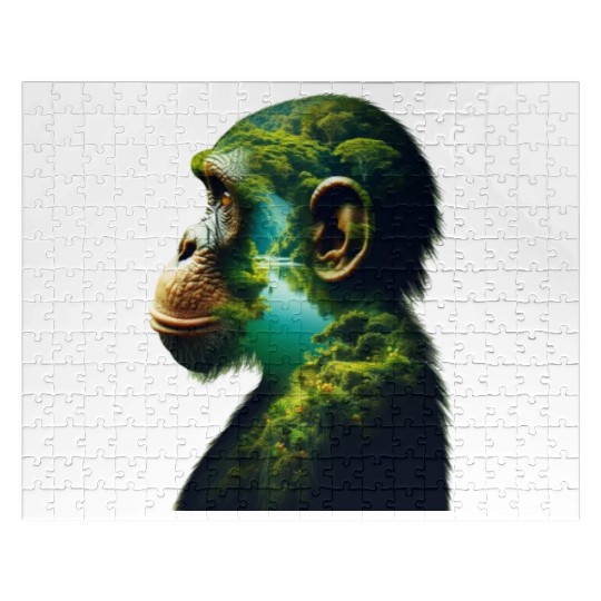 Nature in Chimpanzee Body Jigsaw Puzzles