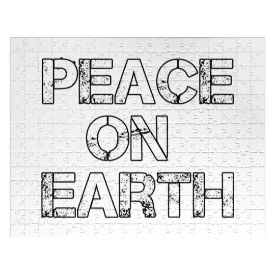 PEACE ON EARTH Christmas holiday hope love Jigsaw Puzzles