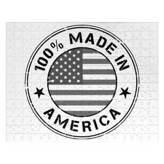 USA Made in America flag Jigsaw Puzzles