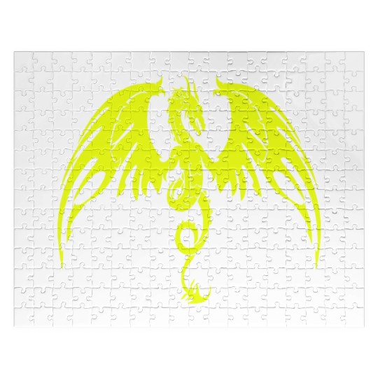 Fantasy Dragon Anime Drakhuvud Mytiska reptil Jigsaw Puzzles