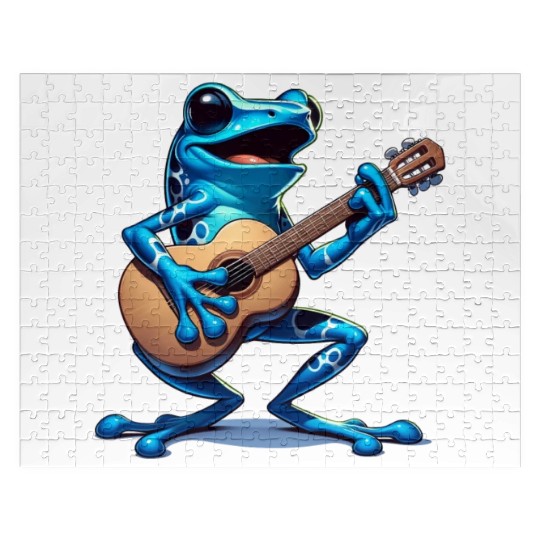 Poison dart frog guitar Jigsaw Puzzles