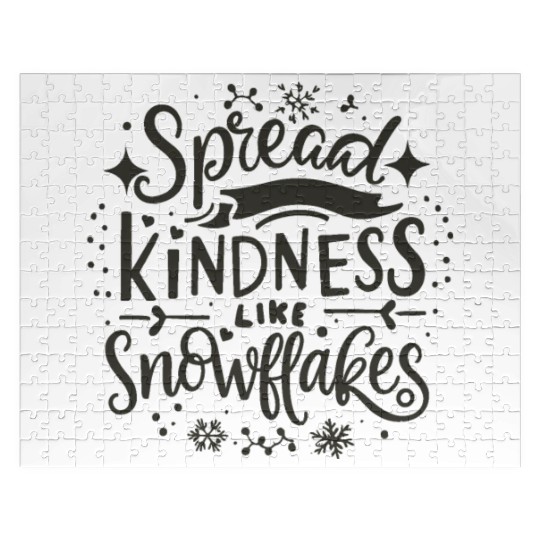 Christmas Themed Spread Kindness Like Snowflakes Jigsaw Puzzles