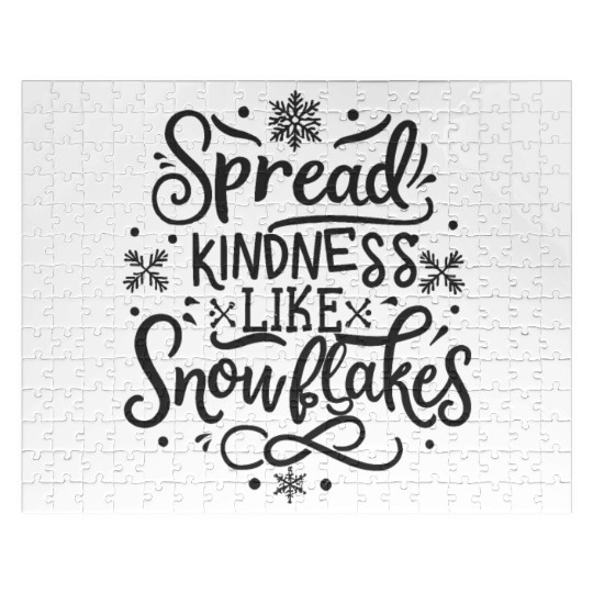 Christmas Themed Spread Kindness Like Snowflakes Jigsaw Puzzles