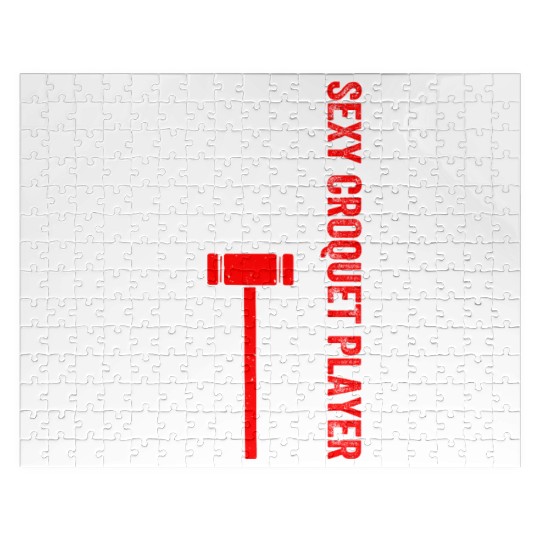 Sexy Croquet Player US Flag Croquet Player Jigsaw Puzzles