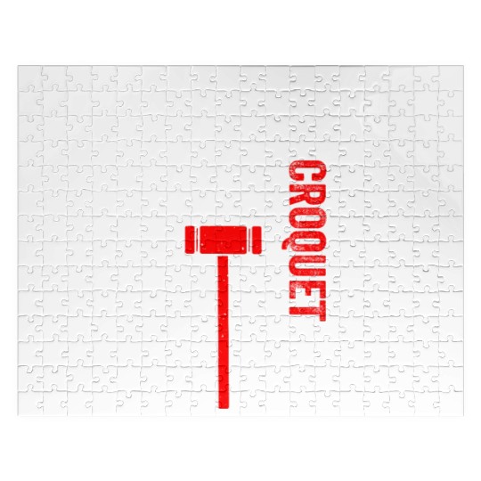 Croquet US Flag Croquet Player Jigsaw Puzzles