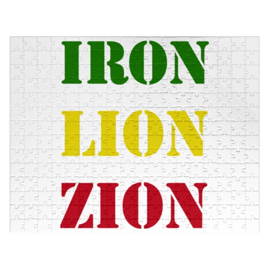 Iron Lion Zion, Jamaican Rasta Colors, Reggae Jigsaw Puzzles