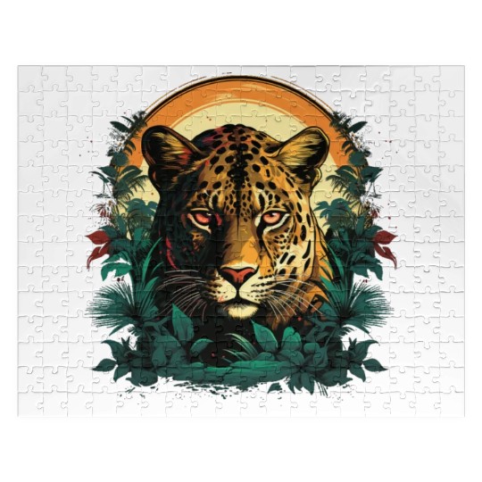 The cheetah and hiding among the trees Jigsaw Puzzles
