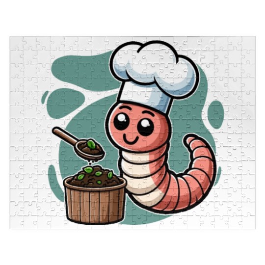 Worm Farming Earthworm Gardener Vermiculture Jigsaw Puzzles