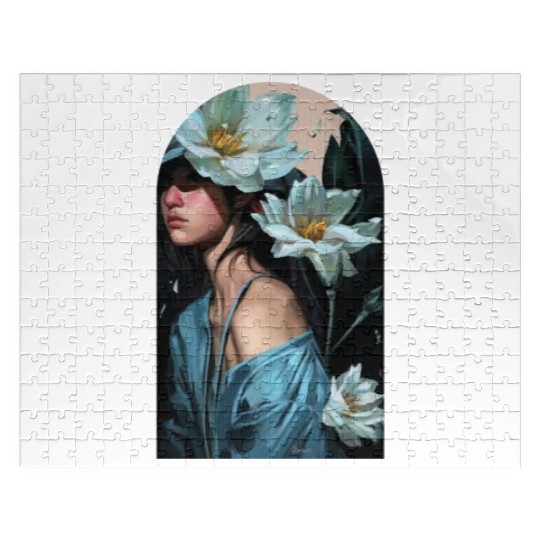 Nocturnal Blossom Amidst Shadows Jigsaw Puzzles