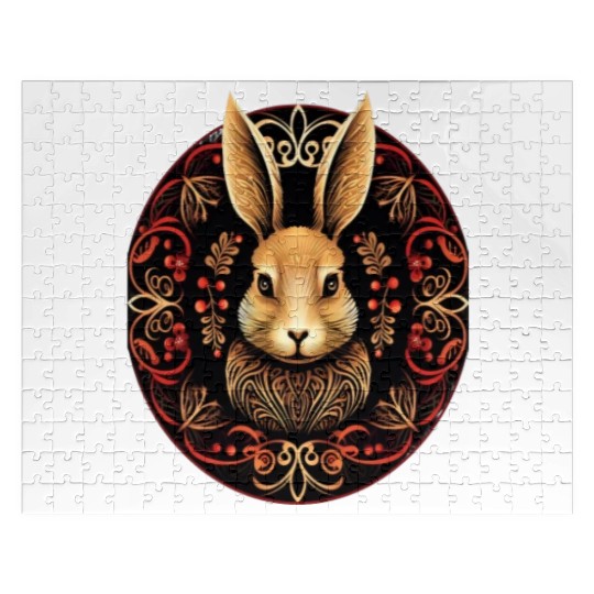 Easter Bunny Rabbit Mandala Arts Easter Day Jigsaw Puzzles