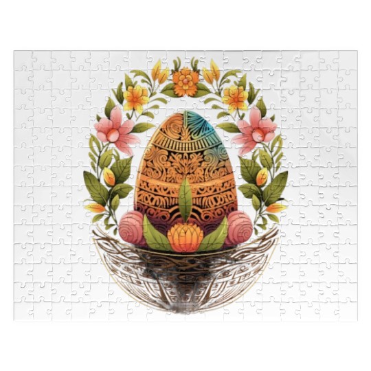 Easter Day Easter Egg Basket Mandala Art Egg Hunt Jigsaw Puzzles