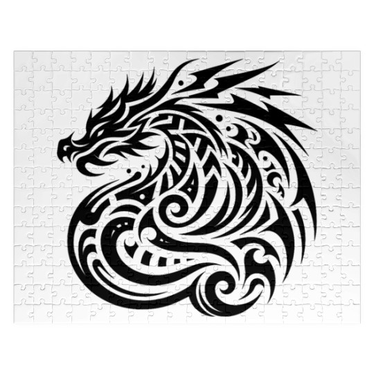 Dragon T Tattoo Unique Artwork Design Jigsaw Puzzles