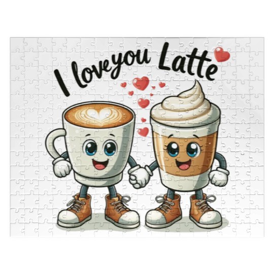 The perfect Valentine's Day gift I love you latte Jigsaw Puzzles