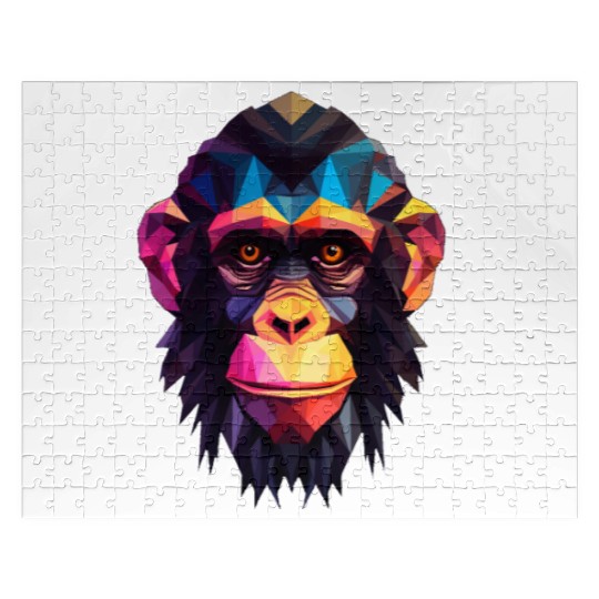Geometric Style Chimpanzee Jigsaw Puzzles