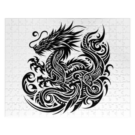Dragon T Tattoo Artistic Design Jigsaw Puzzles