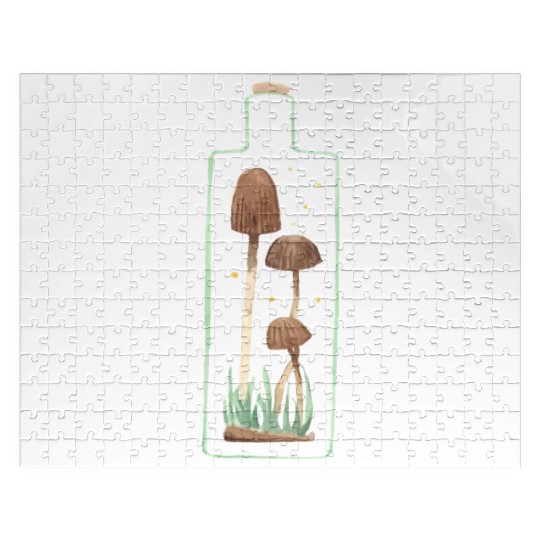 Mushroom and Firefly Terrarium Jigsaw Puzzles