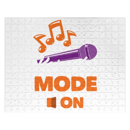 Funny Karaoke Singer Singing Musician Karaoke Gift Jigsaw Puzzles