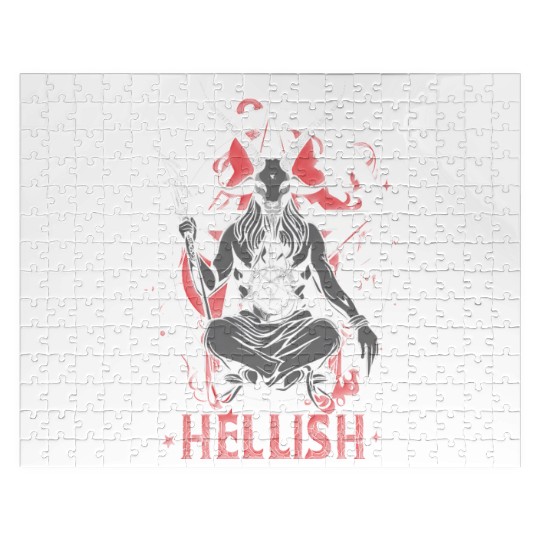 Hellish Satan Baphomet Jigsaw Puzzles