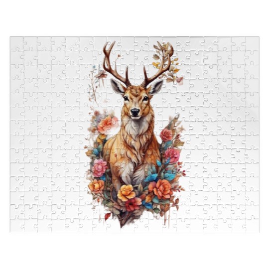 Majestic Stag:Power Amidst Breathtaking Wilderness Jigsaw Puzzles