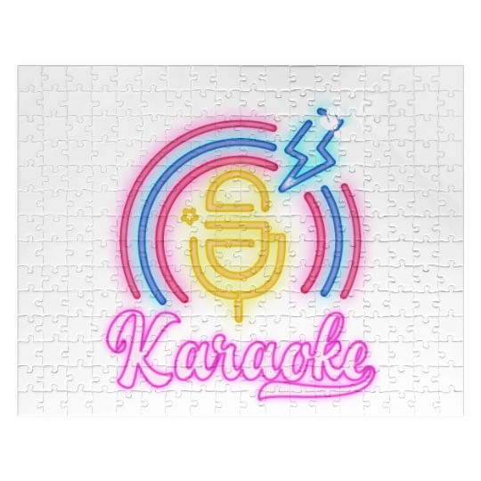 Funny Karaoke Singer Singing Musician Karaoke Gift Jigsaw Puzzles