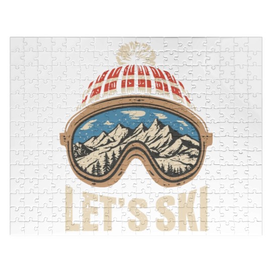 Let's Ski skiing lover Jigsaw Puzzles