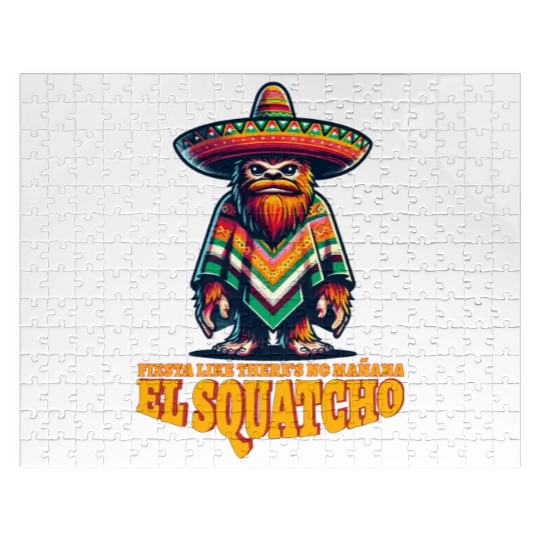 El Squatcho Western Bigfoot Mexican Sasquatch Jigsaw Puzzles