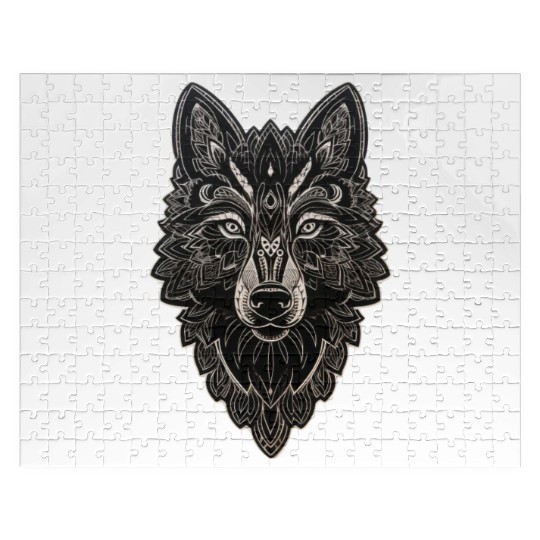 Wildlife Illustration with Gothic Roses Jigsaw Puzzles