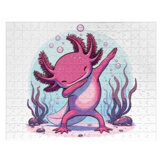 Dab Axolotl Dabbing For Axolotls Lovers Jigsaw Puzzles