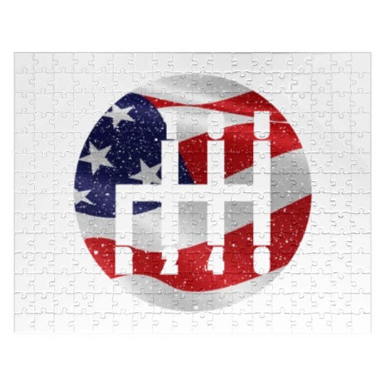 American Flag Muscle Car 6 Gears Knob Car Mechanic Jigsaw Puzzles