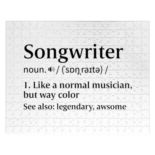 songwriter Definition Song Writer Singer Artist Jigsaw Puzzles