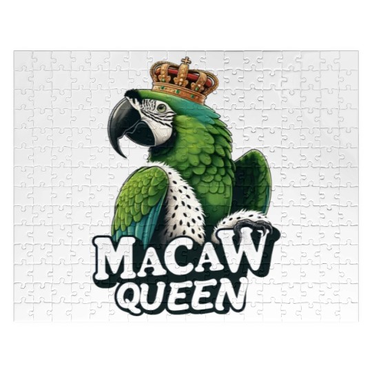 Green Macaw Ornithologist Macaw Queen Jigsaw Puzzles