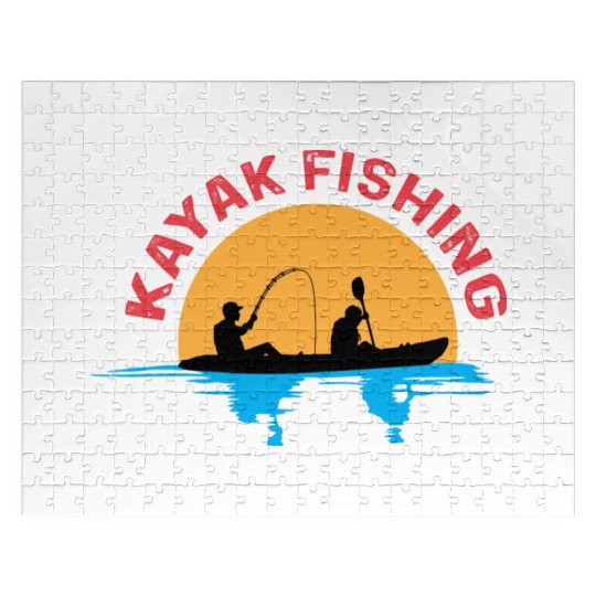 Kayak Fishing Fisherman Or Nature Lover Gift Jigsaw Puzzles