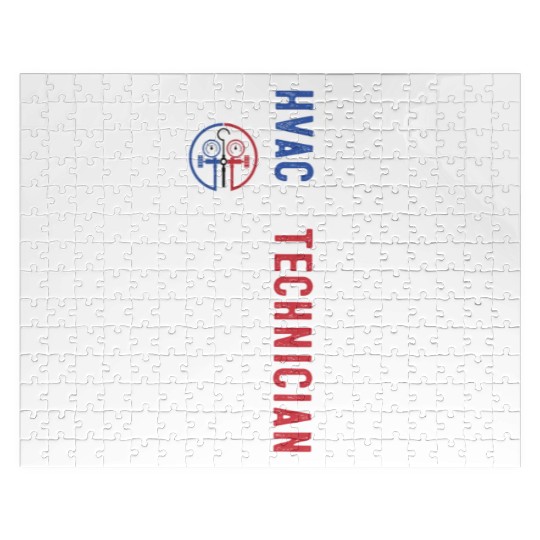 HVAC Technician US American Flag HVAC Mechanic Eng Jigsaw Puzzles